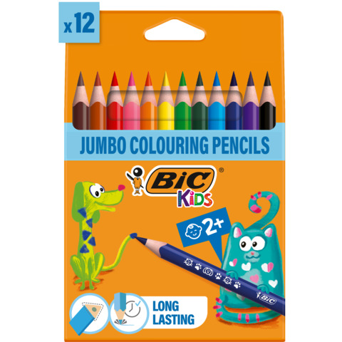 Matite colorate BIC Kids Evolution Triangle con fusto triangolare in conf. 12 pezzi assortiti - 82973511
